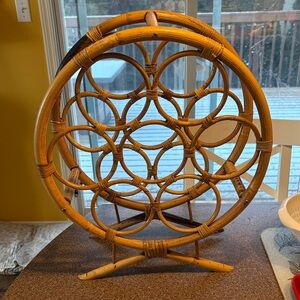 MCM rattan wine rack